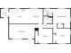 Detailed floor plan showing layout of living room, kitchen, bedrooms, bathrooms, laundry, and dining area at 5680 Hillsdale St, Fort Lawn, SC 29714