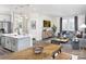 Open-concept living space includes a kitchen, dining area, and comfortable living room with decor at 9020 Northfield Crossing Dr, Charlotte, NC 28269