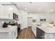 Stylish kitchen with white cabinets, subway tile backsplash, and stainless steel appliances at 7921 Old Brook Rd, Sherrills Ford, NC 28673