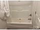 Bathroom tub with shower at 133 Plank Barn Ln, Stony Point, NC 28678