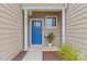 Inviting front entrance with a bright blue door and decorative potted plant at 2461 Palmdale Walk Dr, Fort Mill, SC 29708