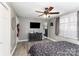 Comfortable bedroom with gray walls, new wood flooring, and ample closet space at 4000 Elizabeth St, Hickory, NC 28601