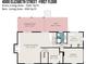 First floor plan featuring a recreation room, bedroom, garage, utility room, and covered patio at 4000 Elizabeth St, Hickory, NC 28601