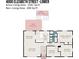 Lower level floor plan with layout of living room, dining area, kitchen, bedrooms, and bathrooms at 4000 Elizabeth St, Hickory, NC 28601