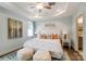 Relaxing bedroom features decorative ceiling, plush bedding, and soft colors creating a serene retreat at 4230 Black Ct # 235, Harrisburg, NC 28075