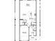 Floorplan of the first floor showing the kitchen, Gathering room, dining room, foyer, powder room, and garage at 4236 Black Ct # 234, Harrisburg, NC 28075
