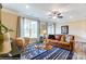 Cozy living room features bright windows, wood-look floors, and stylish furnishings at 4236 Black Ct # 234, Harrisburg, NC 28075