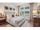 Comfortable bedroom with a plush bed, soft lighting, and views of the outdoors at 4785 Formation Ct # 101, Lancaster, SC 29720