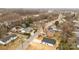 Aerial view of a home in its neighborhood showing the roof, yard, and surrounding houses at 923 Cedar St, Salisbury, NC 28144