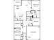 Detailed floor plan showcasing the layout of a four-bedroom home with open living and kitchen areas at 108 Sari St, Troutman, NC 28166
