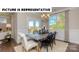 Elegant dining room with natural light, chandelier, and wainscoting detail at 121 Noah Ln, Troutman, NC 28166