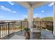 Relaxing balcony area with cushioned chairs and a scenic neighborhood view at 19329 Watermark Dr # 551/552, Cornelius, NC 28031