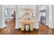 Stylish transition area offers a glimpse into an elegant open-concept kitchen and dining space at 2109 Wellesley Ave, Charlotte, NC 28207