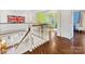 Staircase with view of second story landing. Note hardwood floors and view of the first floor at 2109 Wellesley Ave, Charlotte, NC 28207