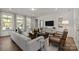 Inviting living room featuring large windows, stylish furniture, and modern accents at 281 Supernova Dr, York, SC 29745