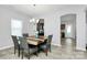 Dining area features a wood table, chandelier, and access to the kitchen for easy serving at 404 Brannon Meadows Dr # 270, York, SC 29745