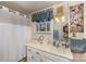 Bathroom showcasing a shower, white vanity, and an updated mirror at 517 Stockton St, Statesville, NC 28677