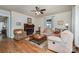 Cozy living room featuring a fireplace, comfortable seating, and natural light at 517 Stockton St, Statesville, NC 28677