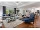 Bright living room featuring a large window, a plush rug, a stylish coffee table, and comfortable seating at 6823 Manatee Dr, Concord, NC 28025