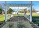 View of backyard patio with pergola, offering an outdoor entertaining space at 10034 Wild Dogwood Ct, Charlotte, NC 28273