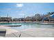Community pool with lounge chairs and a shallow entry for the Gathering to enjoy the day at 146 Stibbs Cross Rd, Mooresville, NC 28115
