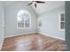 Bedroom with vaulted ceilings, wood floors and a large window at 1750 Williamsburg Dr, Rock Hill, SC 29732
