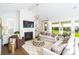 Inviting living room with fireplace, stylish furnishings, and sliding glass doors to the outdoor space at 2016 Thatcher Way, Fort Mill, SC 29715