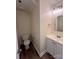 Modern bathroom with vanity, stylish mirror, and updated fixtures at 2303 Hope Valley Ln, Charlotte, NC 28213