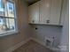 Functional laundry room with ample cabinet space, utility connections, and a bright window view at 251 Luray Way # 441, Rock Hill, SC 29730