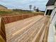 Wood deck with a brown railing and an expansive backyard at 2705 Eagle Dr, Lincolnton, NC 28092