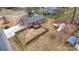 Aerial view of home featuring back deck, shed, and partial fence at 4065 Lost Creek Ct, Hickory, NC 28602