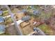 Birds-eye view of backyard with shed, playhouse, and partially fenced yard at 4065 Lost Creek Ct, Hickory, NC 28602