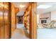 Finished basement with wood paneled walls, fireplace, and open concept at 6108 Gold Creek Estate Dr, Hickory, NC 28601
