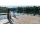 Lake view with a wooden dock, swim ladder, and clear water at 6108 Gold Creek Estate Dr, Hickory, NC 28601