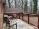 An outdoor deck features chairs for relaxing at 818 W 6Th St, Newton, NC 28658