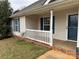 Charming front porch with blue shutters and a white railing, perfect for enjoying the outdoors at 823 Prestwick Dr, Rock Hill, SC 29730