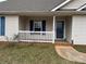 Charming front porch with blue shutters and a white railing, offering a cozy entrance to the home at 823 Prestwick Dr, Rock Hill, SC 29730
