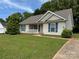 Charming single-story home featuring a well-manicured lawn, blue shutters, and a welcoming front porch at 823 Prestwick Dr, Rock Hill, SC 29730