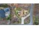 Aerial view of the property showcasing a lush landscape and mature trees at 920 Hunting Ave, Lincolnton, NC 28092