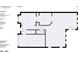 First floor layout showing a kitchen, living room, dining room, closet, and garage at 9760 Springholm Dr, Charlotte, NC 28278