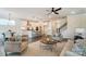 Open concept living room with an eat-in kitchen, island and a staircase at 108 Ellsworth Rd # 40, Mooresville, NC 28115