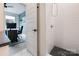 Modern bathroom with a walk-in shower, and gray, marble tile flooring at 1108 Wesley Terrace Ave, Charlotte, NC 28208