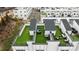 Aerial view of rooftop terrace with turf, outdoor seating, and city views at 1108 Wesley Terrace Ave, Charlotte, NC 28208