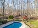 Backyard features in-ground pool, fire pit, gazebo, and mature landscaping at 1006 Lost Cv, Weddington, NC 28104