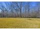 A vacant backyard with bare trees in the background offers a serene, natural setting at 1332 Augustus Beamon Dr, Indian Trail, NC 28079