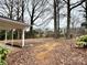 Large backyard with mature trees and a covered patio, perfect for outdoor living at 1936 Russell Ave, Charlotte, NC 28216