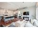 Open-concept living space features a stylish kitchen, comfortable living room, and modern furnishings at 3126 Creighton Dr, Charlotte, NC 28205