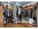 Spacious walk-in closet with shelving, hanging storage, and hardwood floors at 406 Third Ne Ave, Conover, NC 28613