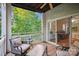 Balcony with wooded view and outdoor seating area at 537 Southeast Dr # 537, Davidson, NC 28036