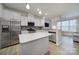Modern kitchen with stainless steel appliances and center island at 6814 Piper Thorn Way, Indian Land, SC 29707